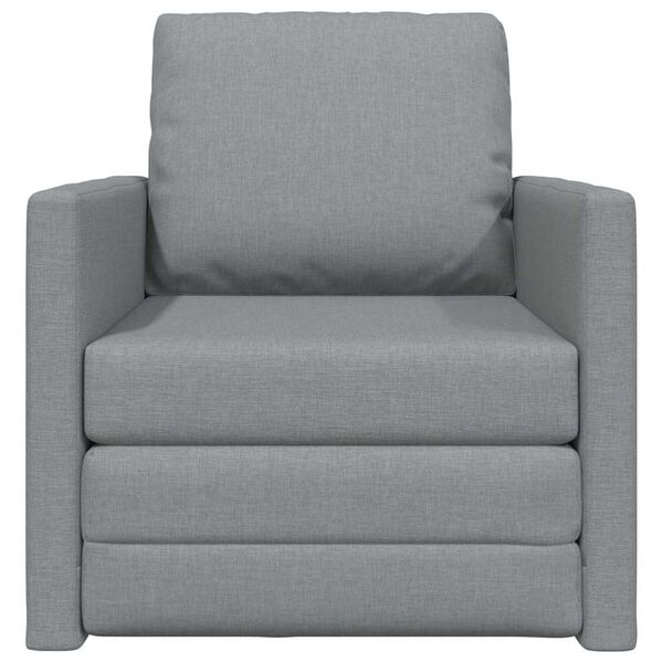vidaXL Canap&eacute;-Lit 60cm Gris clair tissu
