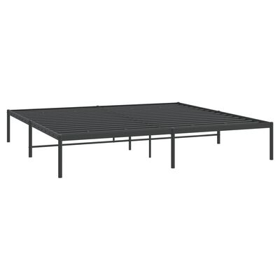 vidaXL Cadre de lit métal sans matelas noir 193x203 cm