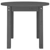 vidaXL Table basse Gris &Oslash; 55x45 cm Bois massif de pin