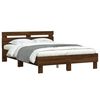 vidaXL Cadre de lit sans matelas ch&ecirc;ne marron 135x190 cm