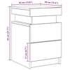 vidaXL Tables de chevet avec LED 2 pcs chêne artisanal bois ingénierie