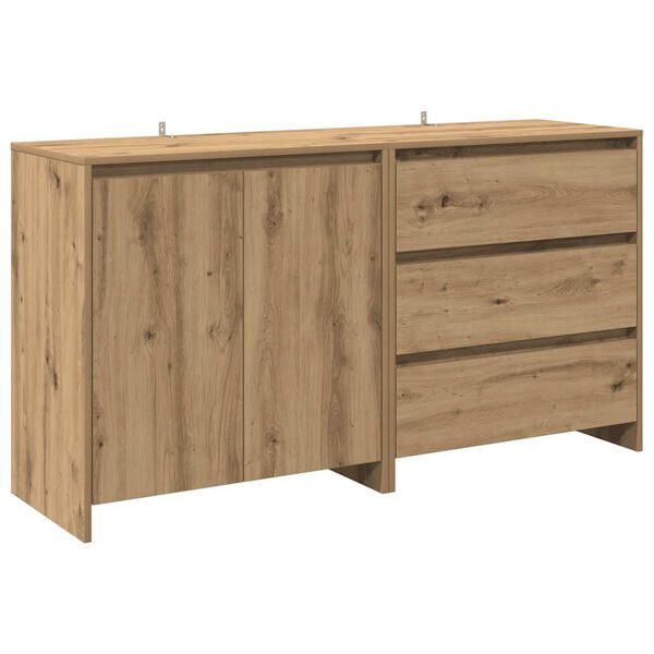 vidaXL Buffet 2 pcs ch&ecirc;ne artisanal bois d'ing&eacute;nierie