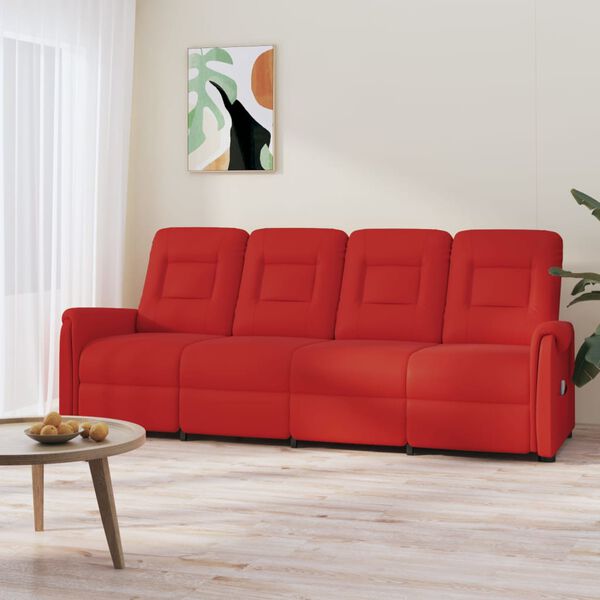 vidaXL Fauteuil de massage inclinable 4 places rouge bordeaux
