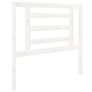 vidaXL T&ecirc;te de lit Blanc 96x4x100 cm Bois massif de pin