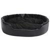 vidaXL Lit pour chiens Noir 99x89x21 cm Peluche et similicuir