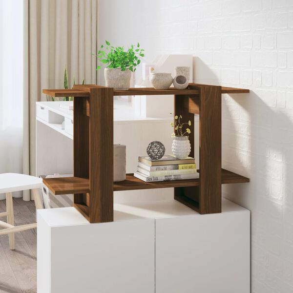 vidaXL Biblioth&egrave;que/S&eacute;parateur de pi&egrave;ce Ch&ecirc;ne Marron 80x30x51 cm