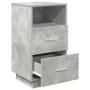 vidaXL Table de chevet avec 2 tiroirs gris b&eacute;ton 36x36x68 cm