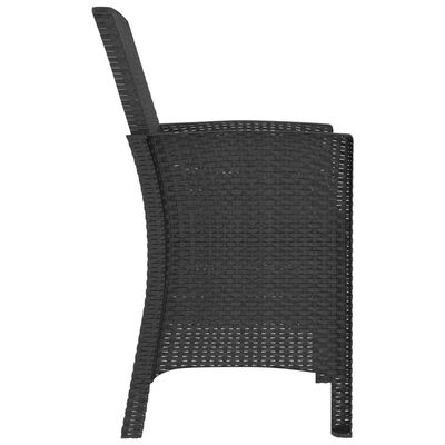 vidaXL Chaises de jardin lot de 2 avec coussins Rotin PP Graphite