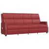 vidaXL Fauteuil de massage inclinable 4 places rouge bordeaux