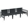 vidaXL Ensemble de canap&eacute; de jardin avec coussin 3 pcs Noir Acier