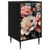 vidaXL Table de chevet BORNE Ch&ecirc;ne noir 36 x 33 x 61 cm