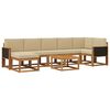 vidaXL Ensemble de canap&eacute;s d'ext&eacute;rieur 8 pcs Naturel et Beige
