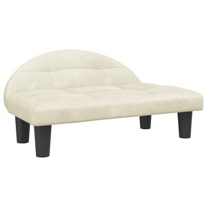 vidaXL Lit pour chien cr&egrave;me 70x52x30 cm velours
