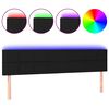vidaXL T&ecirc;te de lit &agrave; LED Noir 160x5x78/88 cm Tissu