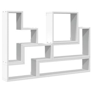 vidaXL &Eacute;tag&egrave;re murale blanc 96x12x64 cm bois d&rsquo;ing&eacute;nierie