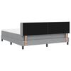 vidaXL Lit &agrave; ressorts avec matelas Gris clair 200 x 180 cm Polyester