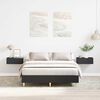 vidaXL Cadre de lit sans matelas noir 140x190 cm bois d'ing&eacute;nierie