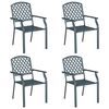 vidaXL Chaise de jardin 4 pcs Anthracite 56 x 65 x 89 cm Acier