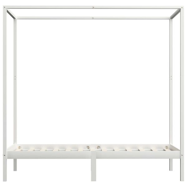 vidaXL Cadre de lit &agrave; baldaquin sans matelas bois massif 90x200 cm