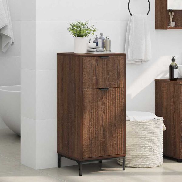 vidaXL Cabinet de salle de bain Ch&ecirc;ne brun 39,5 x 36 x 88 cm