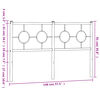 vidaXL T&ecirc;te de lit m&eacute;tal blanc 140 cm