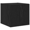 vidaXL Meuble TV mural Ch&ecirc;ne noir 30,5 x 35 x 30 cm Bois d'ing&eacute;nierie