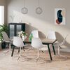 vidaXL Chaises pivotantes &agrave; manger lot de 6 blanc PP