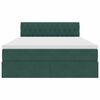 vidaXL Lit de Rangement avec matelas Vert fonc&eacute; 140 x 200 cm Velours
