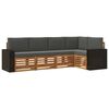 vidaXL Ensemble de canap&eacute;s d'ext&eacute;rieur 5 pc Naturel et Anthracite