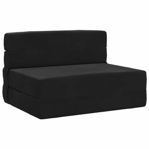 vidaXL Canap&eacute;-lit pliable Noir 70 x 80 x 60 cm Tissu