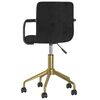 vidaXL Chaises pivotantes &agrave; manger lot de 2 noir velours