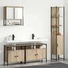 vidaXL Ensemble de mobilier de salle de bain 4 pcs Ch&ecirc;ne Sonoma