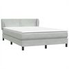 vidaXL Sommier &agrave; lattes de lit et matelas gris clair 140x220cm velours