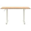 vidaXL Bureau Blanc et Naturel 140 x 60 cm Bois de ch&ecirc;ne massif