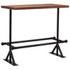 vidaXL Table de bar Bois de r&eacute;cup&eacute;ration massif Marron fonc&eacute;