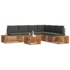 vidaXL Ensemble de canap&eacute;s d'ext&eacute;rieur 7 Pi&egrave;ce Naturel et Anthracite
