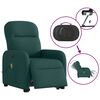 vidaXL Fauteuil inclinable de massage électrique Vert foncé Tissu