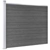 vidaXL Ensemble de panneau de cl&ocirc;ture WPC 526x146 cm Noir