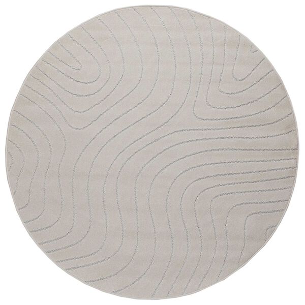 vidaXL Tapis de surface Rond Cr&egrave;me &Oslash; 120 CM