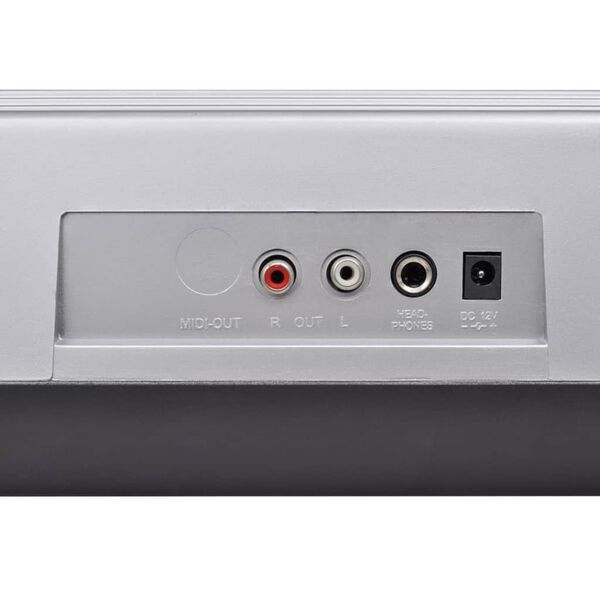 vidaXL Ensemble de clavier &eacute;lectrique &agrave; 61 touches argent&eacute; et noir