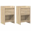vidaXL Tables de chevet 2 pc Ch&ecirc;ne Sonoma 40 x 30 x 60 cm