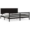 vidaXL Cadre de lit sans matelas noir 200x200 cm bois massif