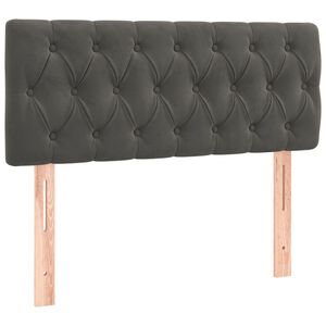 vidaXL T&ecirc;te de lit Gris fonc&eacute; 100x7x78/88 cm Velours