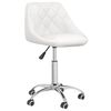 vidaXL Chaise pivotante de salle &agrave; manger Blanc Similicuir