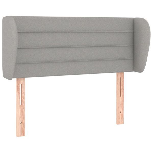 vidaXL T&ecirc;te de lit avec oreilles Gris clair 103x23x78/88 cm Tissu