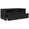 vidaXL Meuble TV avec tiroir Noir 100 x 48 x 43 cm Bois d'ing&eacute;nierie