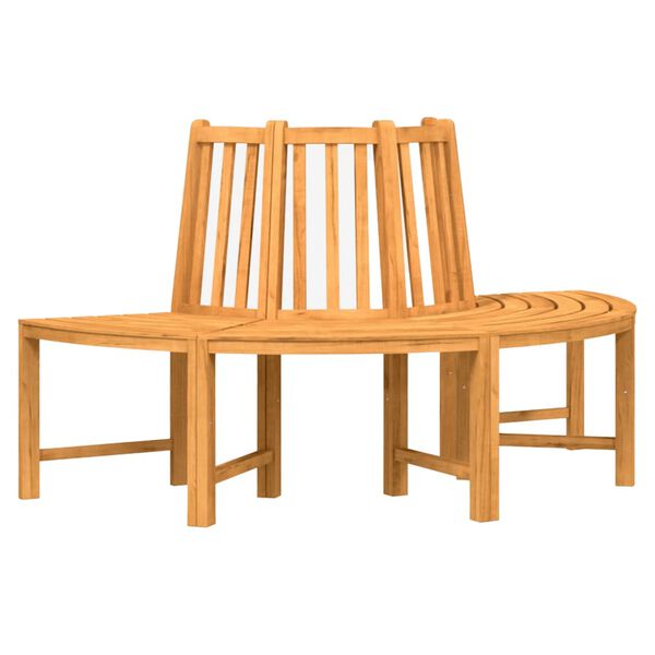 vidaXL Bancs circulaires lot de 2 demi-rond &Oslash;160 cm bois massif teck