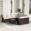 vidaXL Ensemble de canap&eacute; de jardin Marron 55 x 55 x 37 cm polyrotin