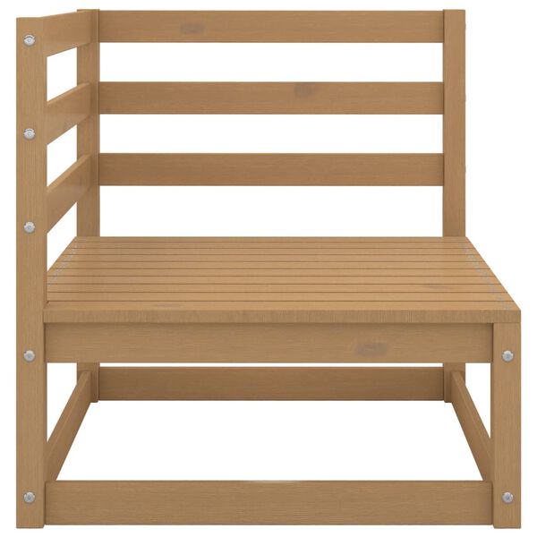 vidaXL Salon de jardin 2 pcs avec coussins Marron miel Bois de pin