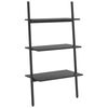 vidaXL &Eacute;tag&egrave;re inclin&eacute;e &agrave; 3 niveaux Noir 64x34x116 cm